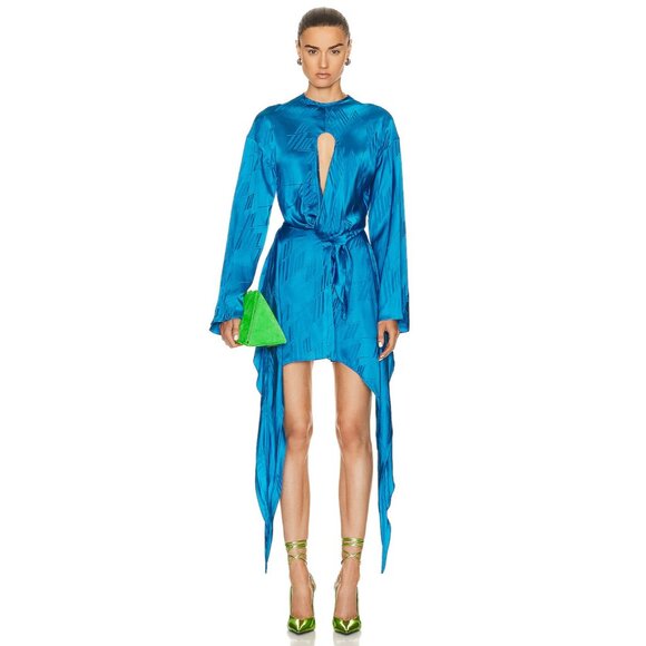 chinese dress ladies The Attico Gathered Sequin-embellished Crepe De Chine Mini Dress – Runway  Catalog main image 1